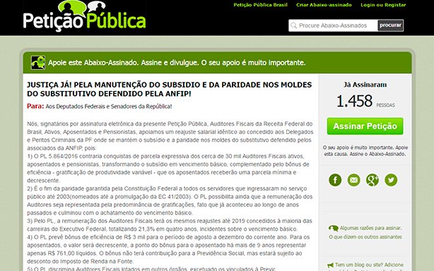 Abaixo-assinado a favor do subsídio e da paridade tem mais de 1400 signatários