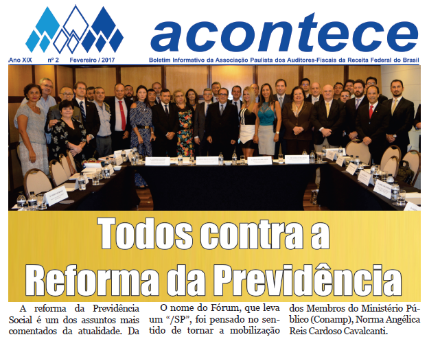 ACONTECE de fevereiro destaca a criação do Fórum de Carreiras Típicas de Estado/SP