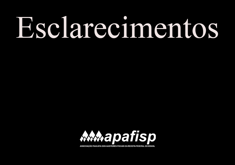 MANIFESTO AO CONSELHO EXECUTIVO DA APAFISP  –  ESCLARECIMENTOS