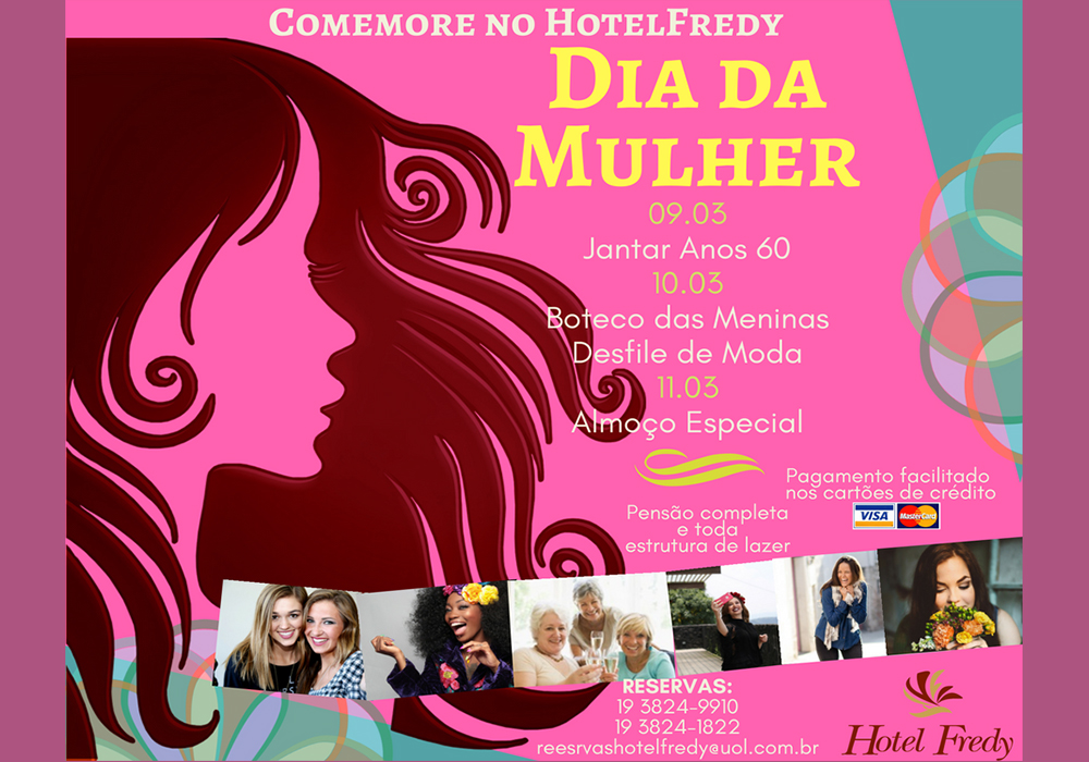 Convênio APAFISP: comemore o Dia Internacional da Mulher no Hotel Fredy