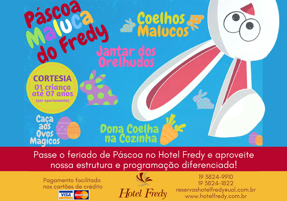 Convênio APAFISP: Hotel Fredy disponibiliza programação de Páscoa