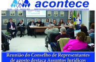 Reunião do Conselho de Representantes é capa do Jornal Acontece de setembro