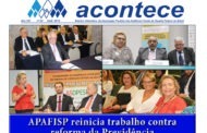 Capa do ACONTECE de abril traz o trabalho da APAFISP contra a reforma da Previdência