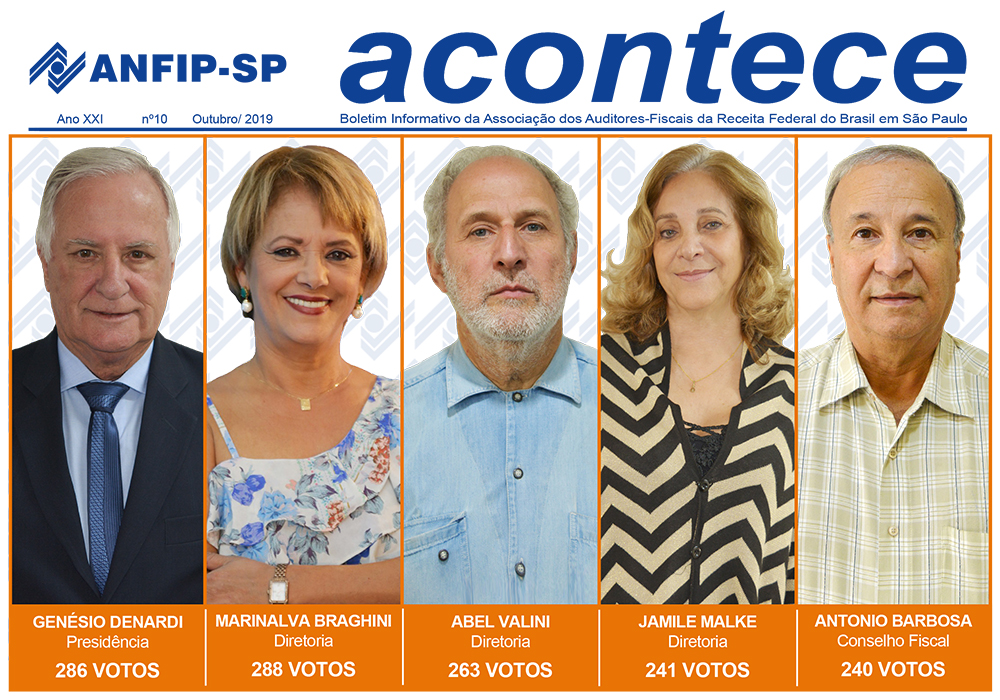 Jornal ACONTECE de outubro destaca resultado das Eleições ANFIP-SP 2019