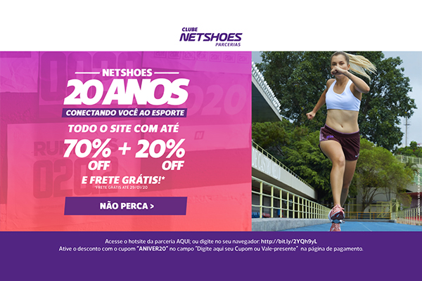 Convênio ANFIP-SP: aniversário Netshoes com desconto e frete grátis
