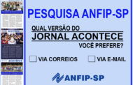 Pesquisa ANFIP-SP: você prefere o JORNAL ACONTECE via correios ou por e-mail?