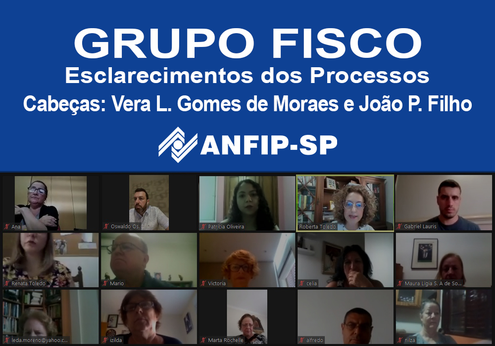 Grupo Fisco: reunião aborda processos de Vera Lúcia Gomes de Moraes e João Paiva Filho