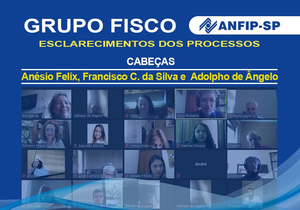 Grupo Fisco: reunião aborda processos de Anésio Felix, Francisco da Silva e Adolpho de Ângelo