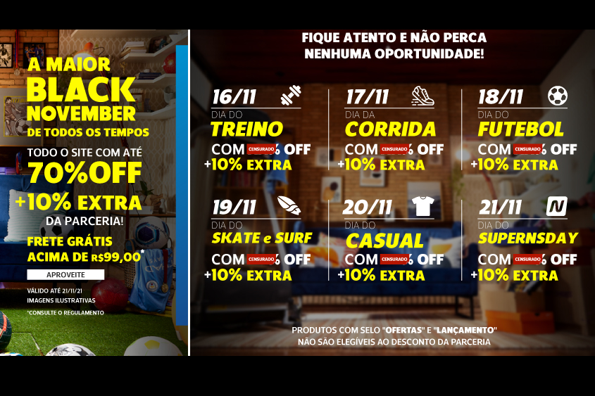 Convênio ANFIP-SP: promoção de Black Friday da Netshoes