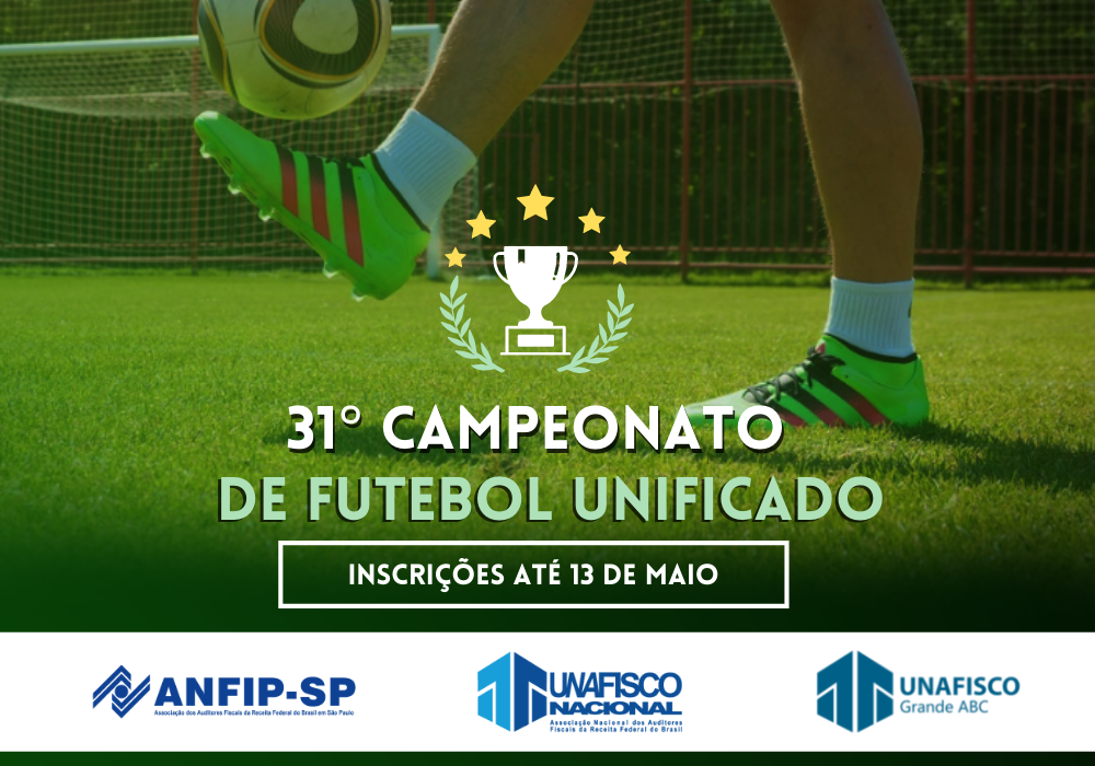 Inscrições para o Campeonato de Futebol estão abertas até 13 de maio. Participe!