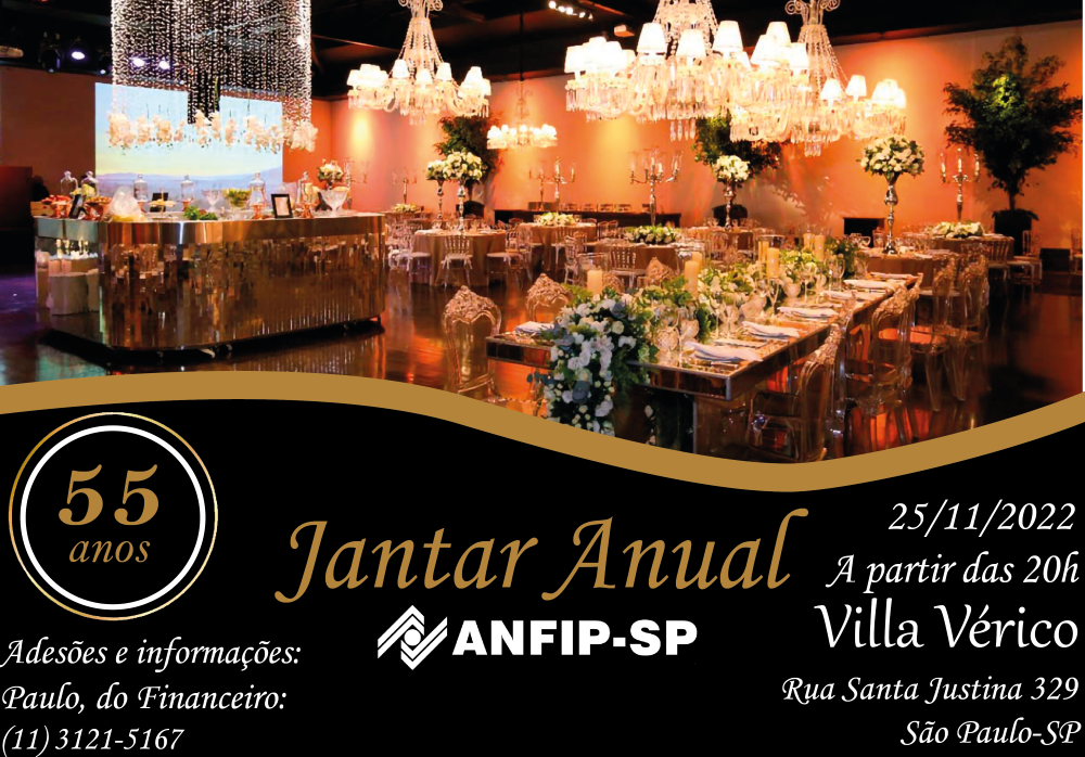 Jantar Anual: últimos dias com convites a partir de R$ 200; garanta o seu