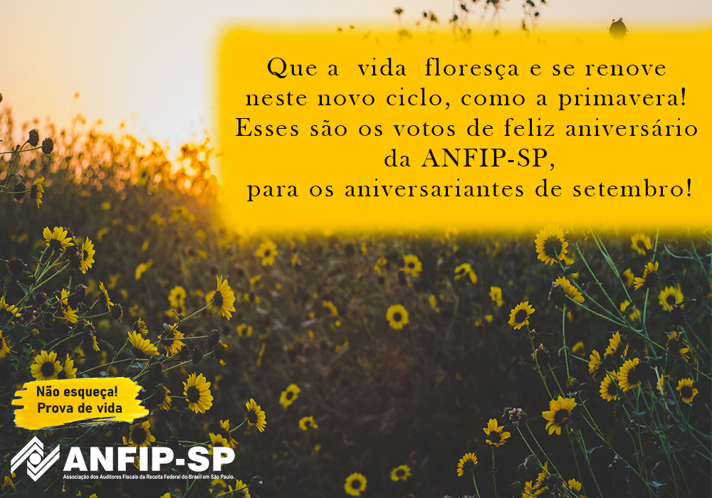 ANFIP-SP parabeniza os aniversariantes do mês de setembro