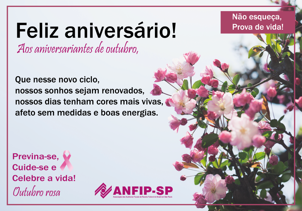 ANFIP-SP parabeniza os aniversariantes do mês de outubro