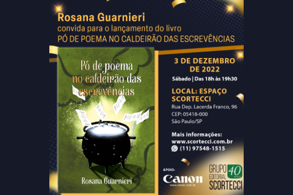 Associada Rosana Guarnieri lança livro em 3 de dezembro no Espaço Scortecci, em São Paulo