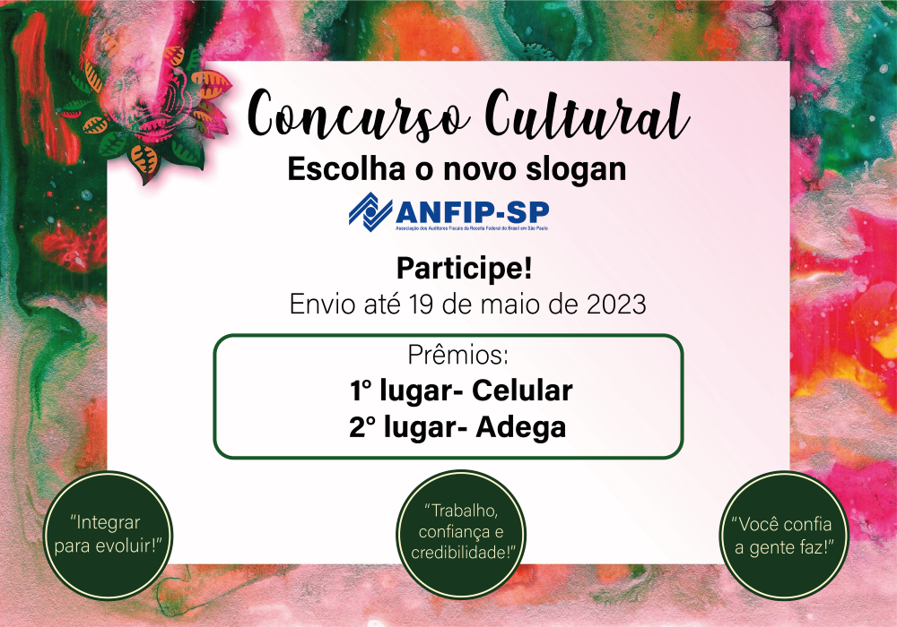 Concurso cultural: envie sugestões de slogans para ANFIP-SP e concorra a um celular e a uma adega