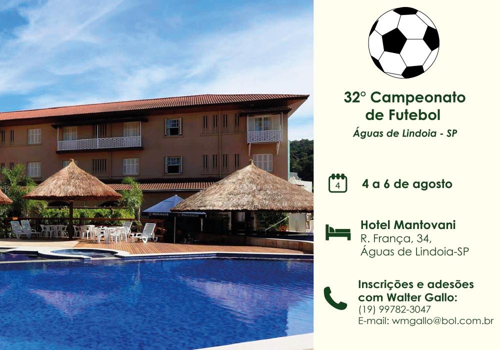 Garanta seu lugar no Hotel Mantovani para acompanhar primeira rodada do Campeonato de Futebol