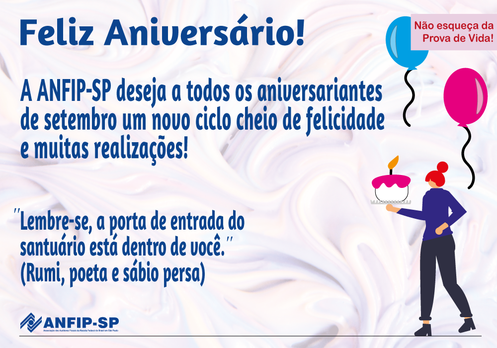ANFIP-SP parabeniza os aniversariantes do mês de setembro