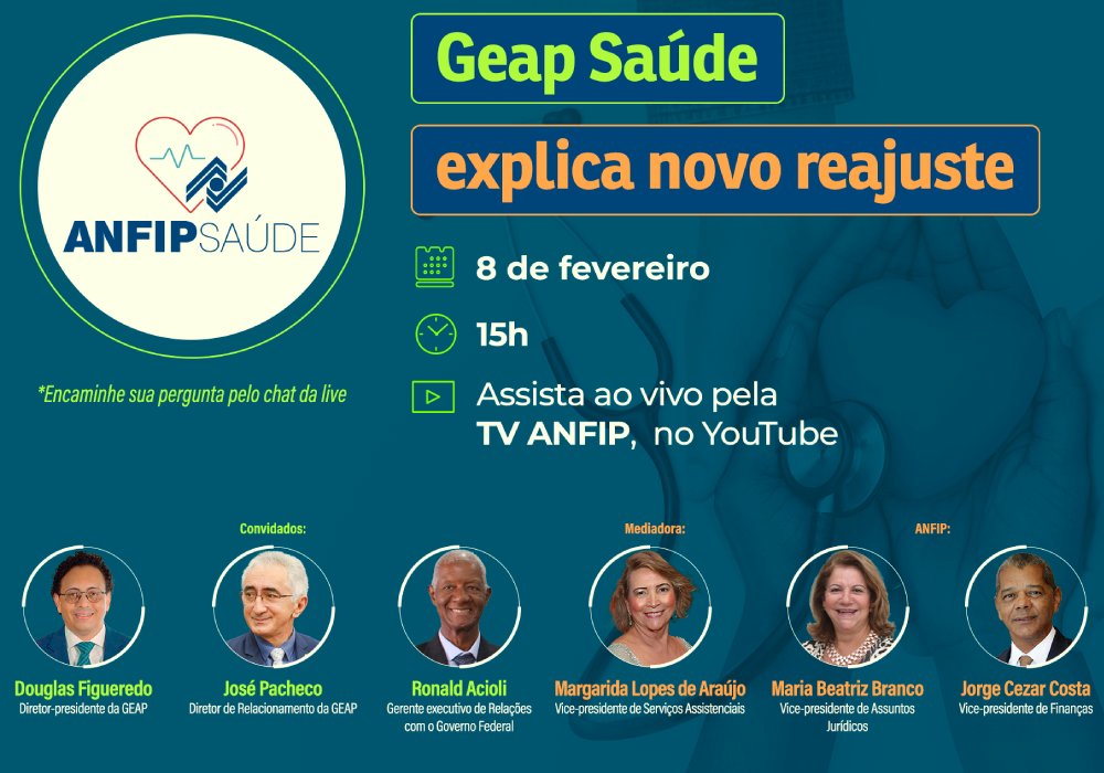 Anfip fará live dia 8 sobre reajuste nas mensalidades da Geap