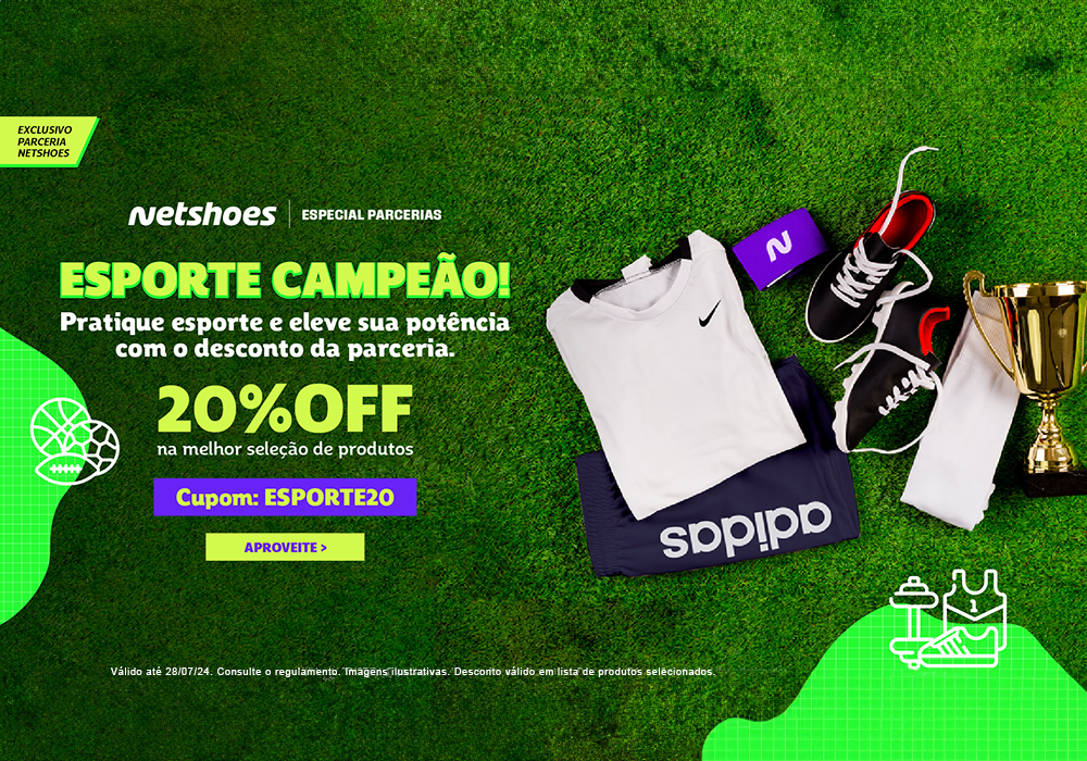 Convênios ANFIP-SP: Netshoes tem descontos de até 20% em itens esportivos