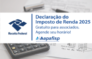APAFISP oferece serviço gratuito de declaração do Imposto de Renda 2025 até sexta-feira (dia 23)