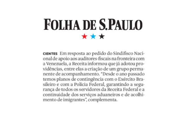 Receita Federal adota medidas de segurança para Auditores-Fiscais na fronteira com Venezuela