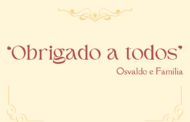 Agradecimento do associado Osvaldo Garcia Martins e Família